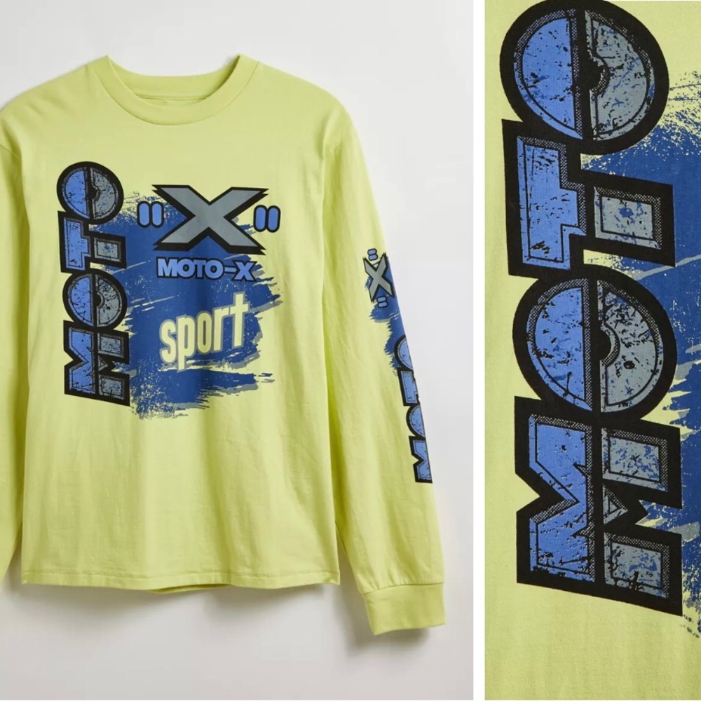Urban Outfitters Moto sport Tee long sleeve  L NWOT